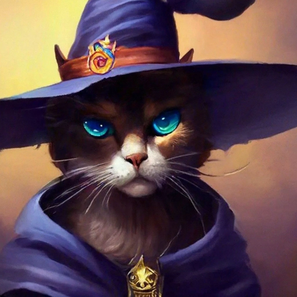 Котик волшебник фото "Cat cat, wizard, potato.." - image created in Shedevrum