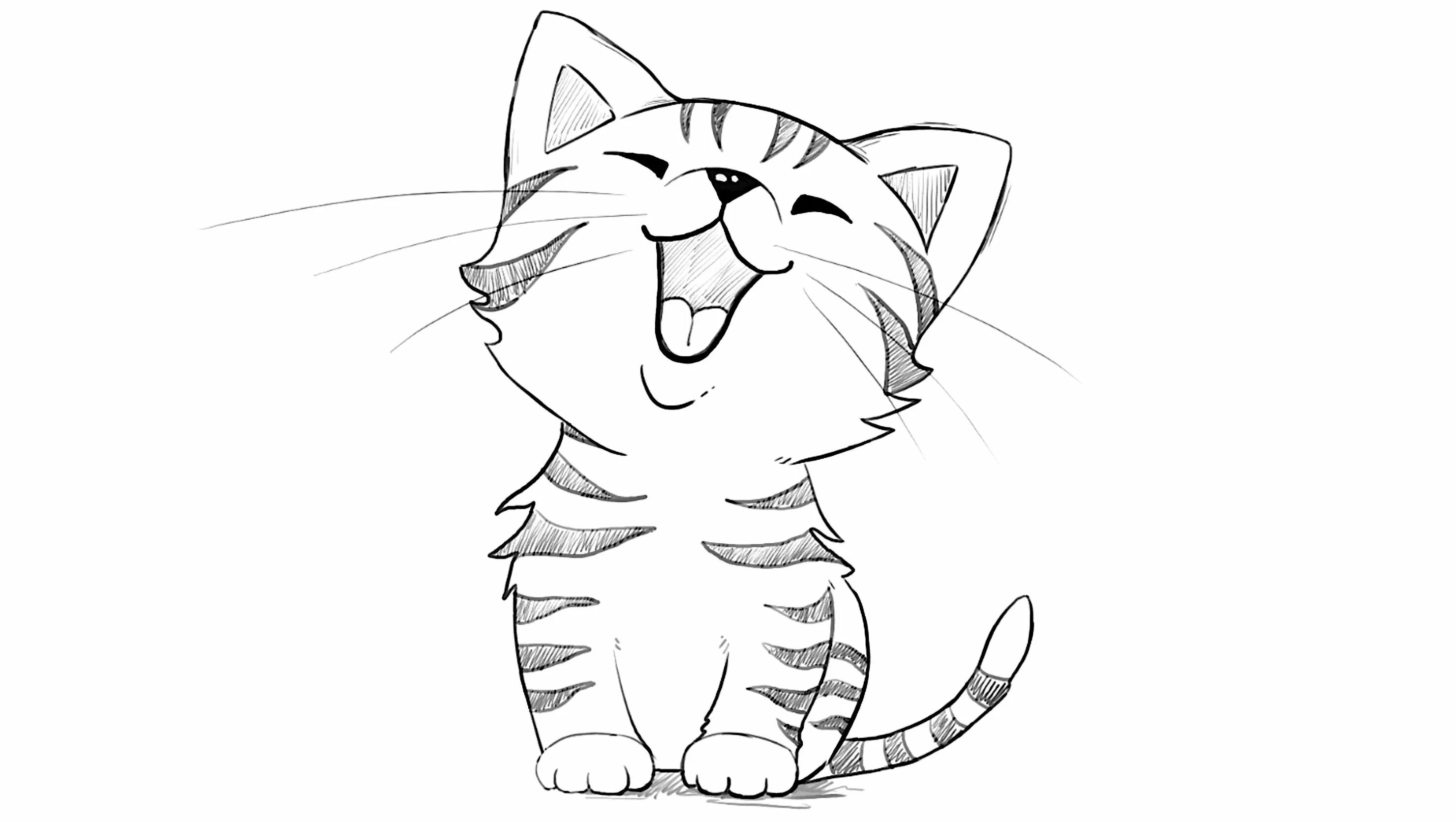 Котики фото котиков нарисовать Pin on Artsy: Animals Cartoon cat drawing, Cat sketch, Cartoon drawings