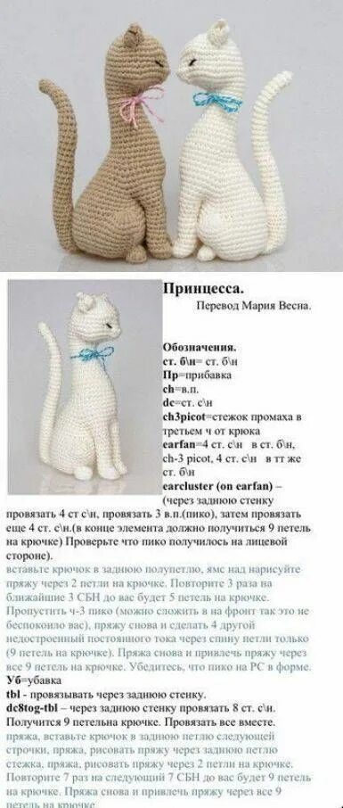 Котики крючком схемы с описанием Кот крючком: схема и описание с видео Схемы вязания, Кошечка, Вязаные игрушки