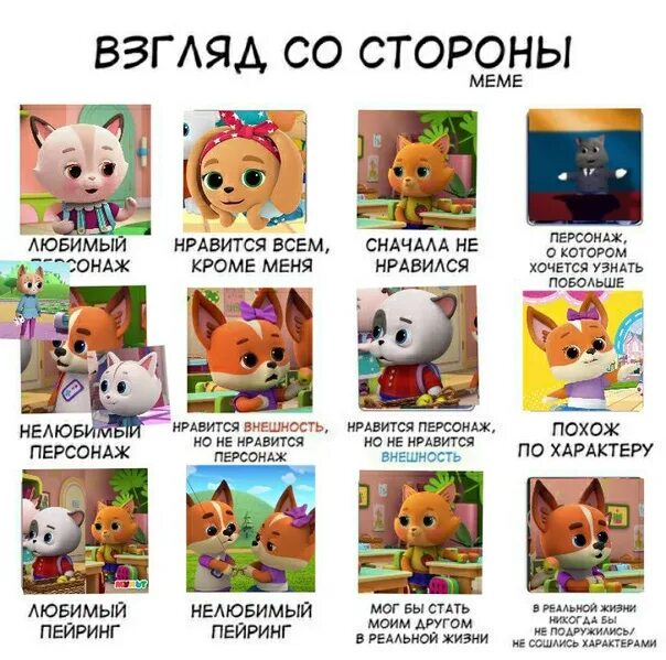 Котики собачки герои имена с фото Интересно, а до меня это кто-нибудь делал с КС? #Кошечкисобачки #Кошечки_собачки