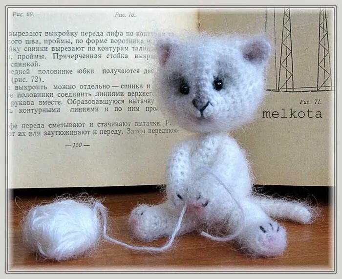 Котики спицами с описанием и схемами Вязание крючком котенка. #амигуруми #amigurumi #handmade #вязаниекрючком #игрушк