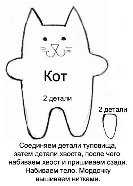 Котики своими руками выкройки котиков Выкройки игрушек котиков