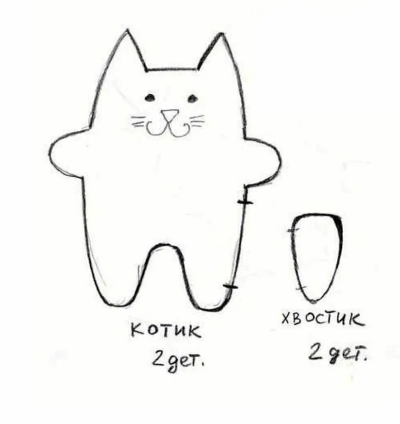 Котики своими руками выкройки котиков игрушки своими руками выкройки Мягкая игрушка своими руками выкройки кот #yandex