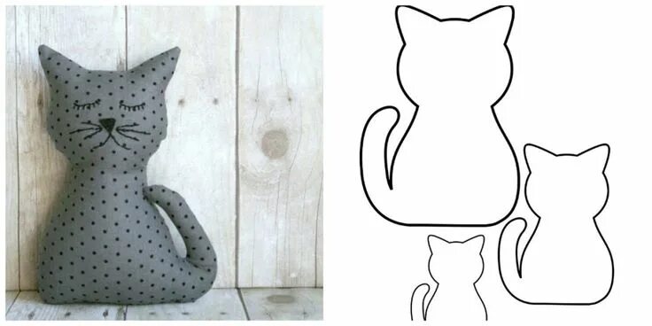Котики своими руками выкройки котиков Stuffed Kitty Pillow Sewing stuffed animals, Cat pillow, Cat quilt