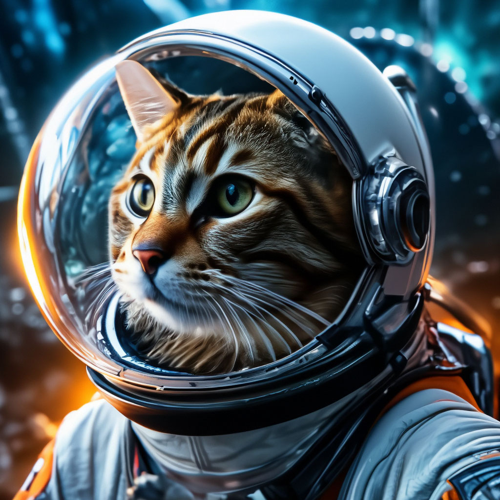 Котики в космосе фото "A new space world in a Bubble, an ." - image created in Shedevrum
