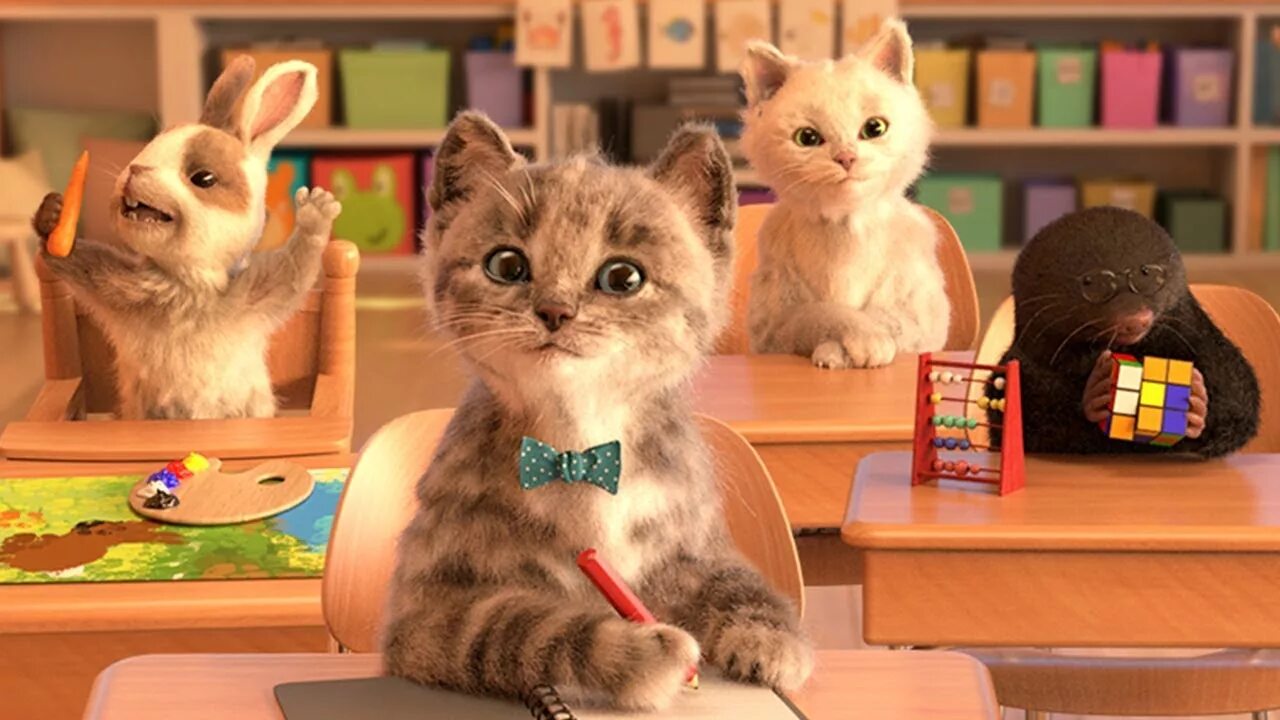 Котики в школе фото Learn With The Cutest Cat! Little Kitten Primary School - Educational Games Chil