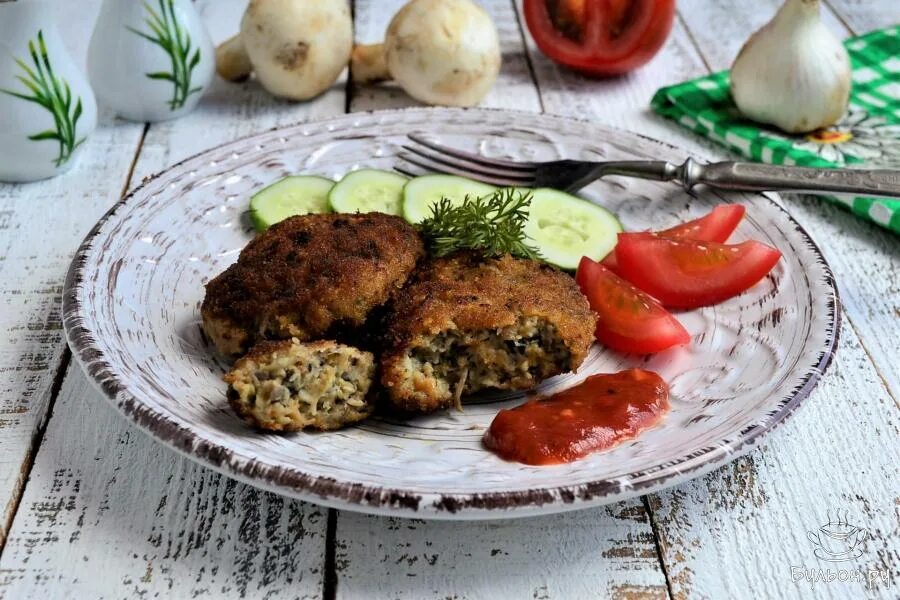 Котлеты с грибами фото Куриные котлеты с грибами рецепт пошагово, фото, отзывы