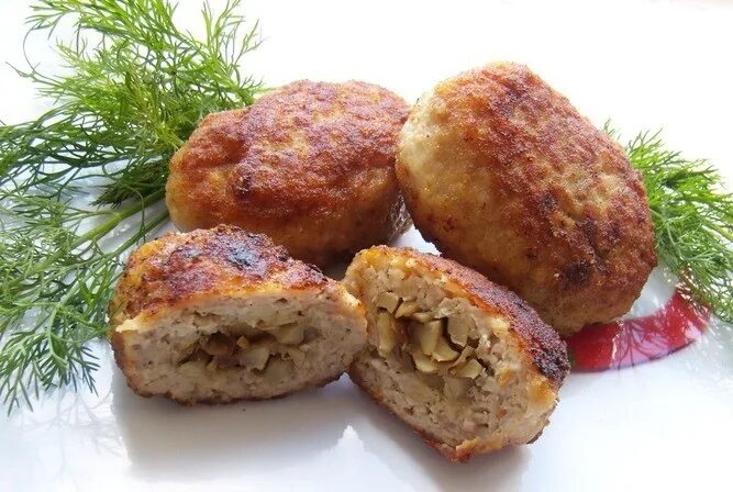 Котлеты с грибами с фото пошагово Котлеты из фарша с грибами - пошаговый рецепт с фото на Повар.ру
