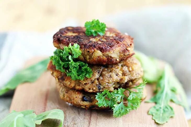 Котлеты с грибов лесных рецепт фото Crunchy Eggplant Fritters with Mushrooms and Herbs Vegetarian recipes, Vegan rec