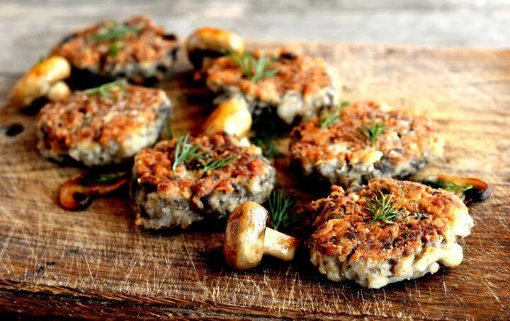 Котлеты с грибов лесных рецепт фото Un'ottima alternativa vegetariana all’hamburger di carne con un prodotto di stag