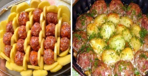 Котлеты с картошкой в духовке фото Pin sa Вкусно