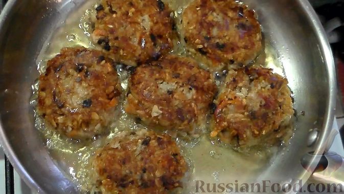 Котлеты с овсянкой рецепт с фото Рецепт: Постные котлеты из овсяных хлопьев с грибами на RussianFood.com