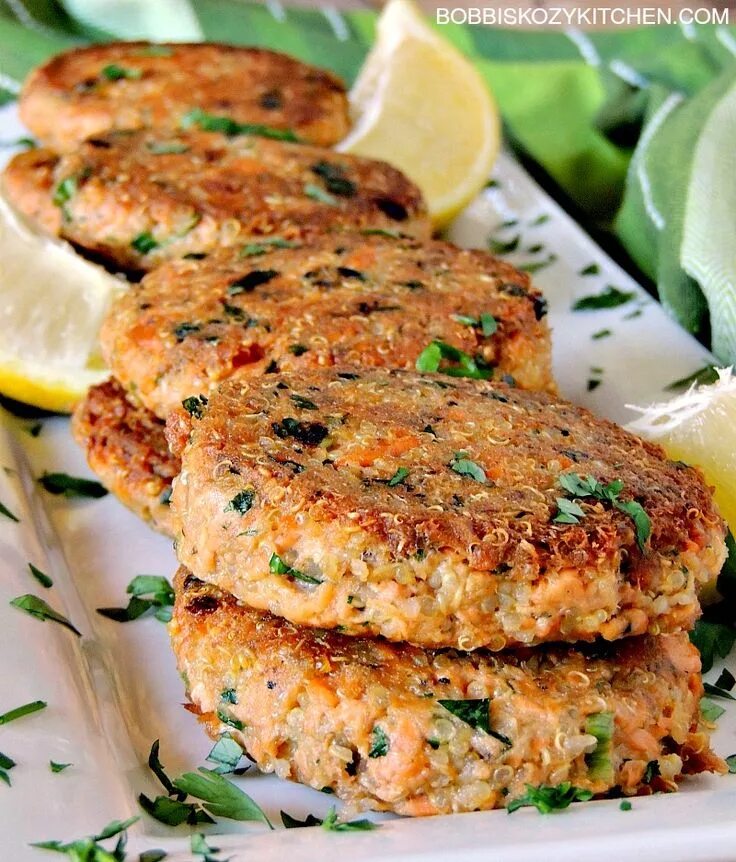 Котлеты с семги рецепт с фото Keto Salmon Cakes (Salmon Patties) Ricetta Salmone, Quinoa