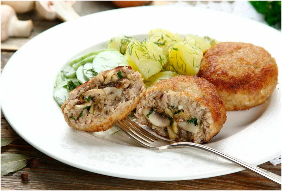 Котлеты с шампиньонами рецепт с фото Сочные котлеты по-швейцарски с начинкой из сыра "Пармезан" и грибов шиитаке Аньк