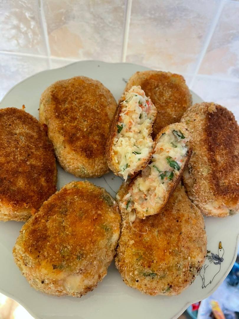 Котлеты с сыром фото Крабово-сырные котлетки Овкусе.ру - Ежедневная готовка в радость! Пошаговые реце
