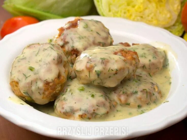 Котлеты в сметане рецепт с фото Kotlety mielone w sosie koperkowym Ricetta Cibo