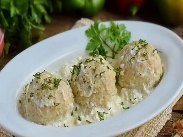 Котлеты в сметанном соусе фото Тефтели куриные в мультиварке со сливочным соусом! OK.RU