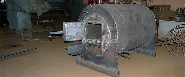 Котлы из трубы фото Отопительная печь с водяным контуром