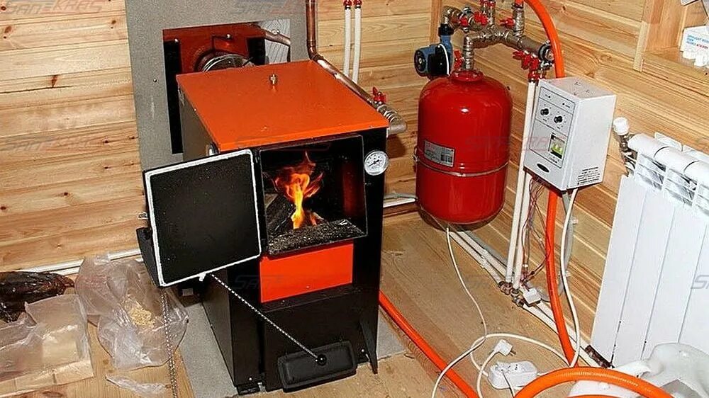 Котлы отопления для частного дома фото Установка твердотопливного котла цена в Краснодаре