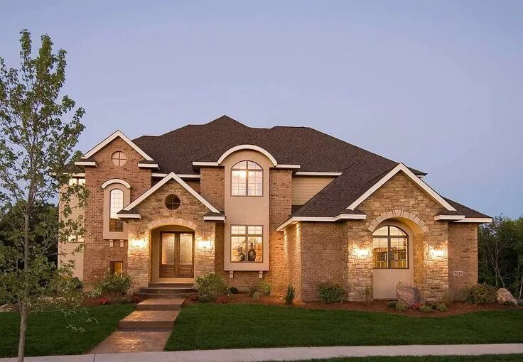 Коттедж фото красивые снаружи Plan 20096GA: Two-Story Ceilings Craftsman house plans, Craftsman house, Contemp