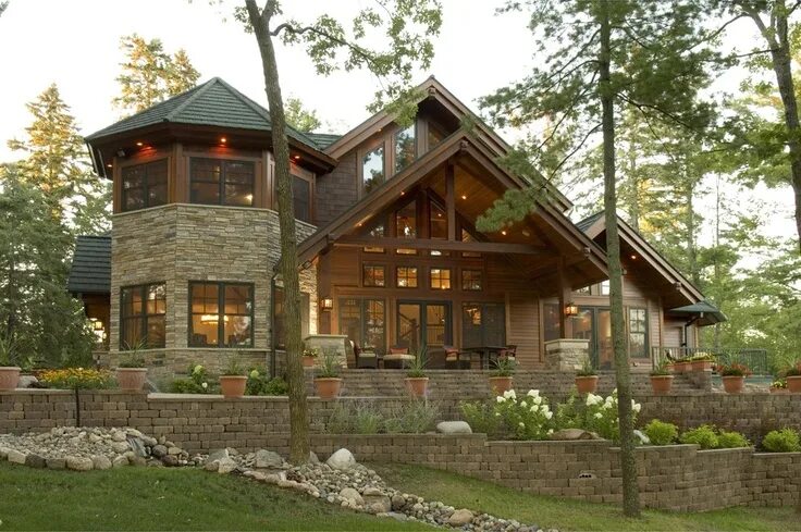 Коттедж фото красивые внутри и снаружи Mann Lake Residence - traditional - exterior - minneapolis - Marie Meko, Allied 