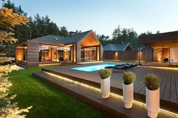 Коттедж с баней фото Chalet 3.0 in Poltava, Ukraine by YOD Design Lab Fachadas exteriores de casas, M