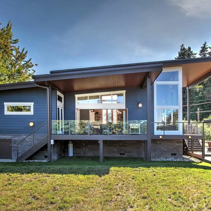 Коттедж с односкатной крышей фото 75 Beautiful Small One-Story Exterior Home Pictures & Ideas - October, 2021 Houz