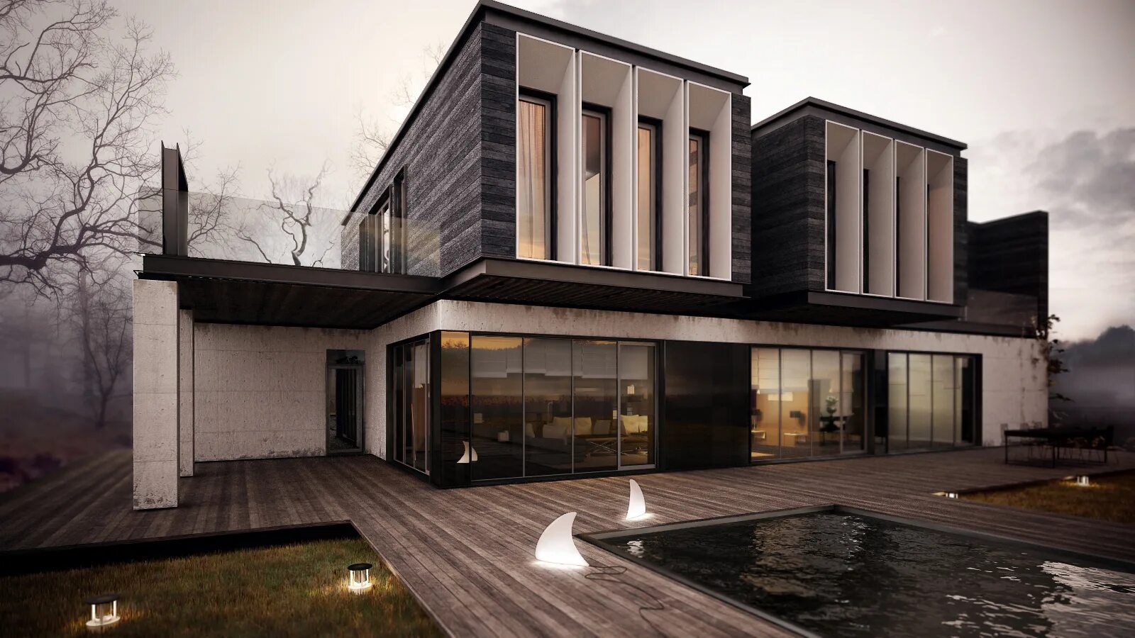 Коттедж в стиле лофт Weekend house :: Behance