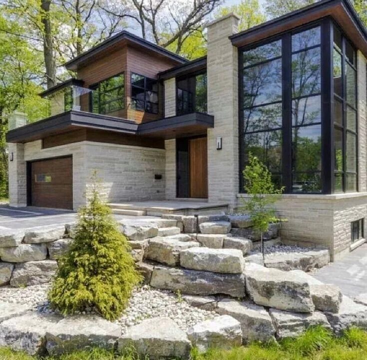Коттеджей домов варианты Modern Mountain Home with Stunning Exterior