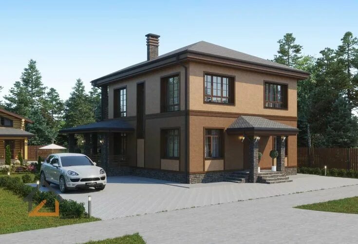 Коттеджи фото проекты 200 кв Pin on Загородные дома House styles, House, Home