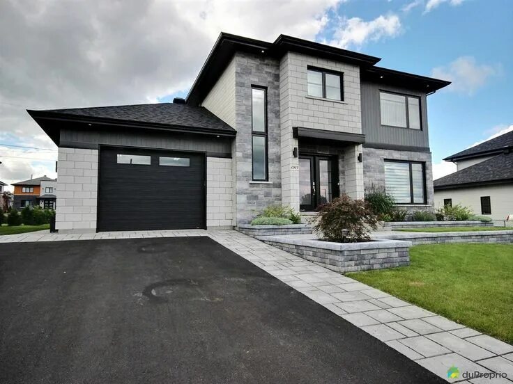 Коттеджи из серого кирпича фото Maisons à vendre, Lévis DuProprio Haus, Haus design, Haus architektur