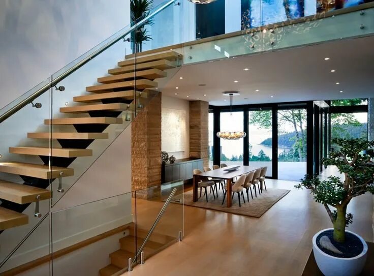 Коттеджи лестницы фото World of Architecture: Elegant Modern House in West Vancouver, Canada House desi