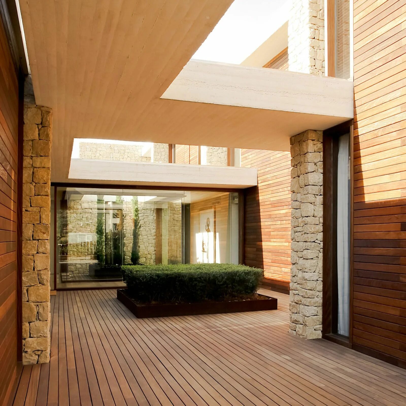 Коттеджи отделка фото Minimalist Stone House In Monasterios With Open Courtyards iDesignArch Interior 