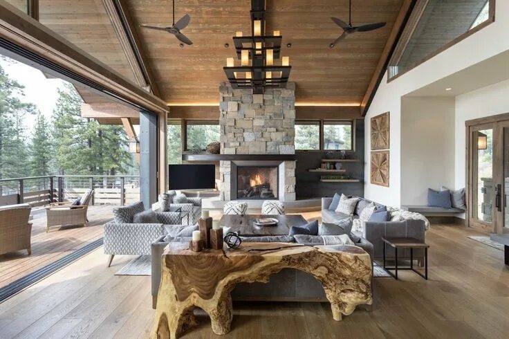 Коттеджи стили интерьера Modern Lodge by Julie Johnson-Holland HomeAdore Lodge interior design, Modern lo