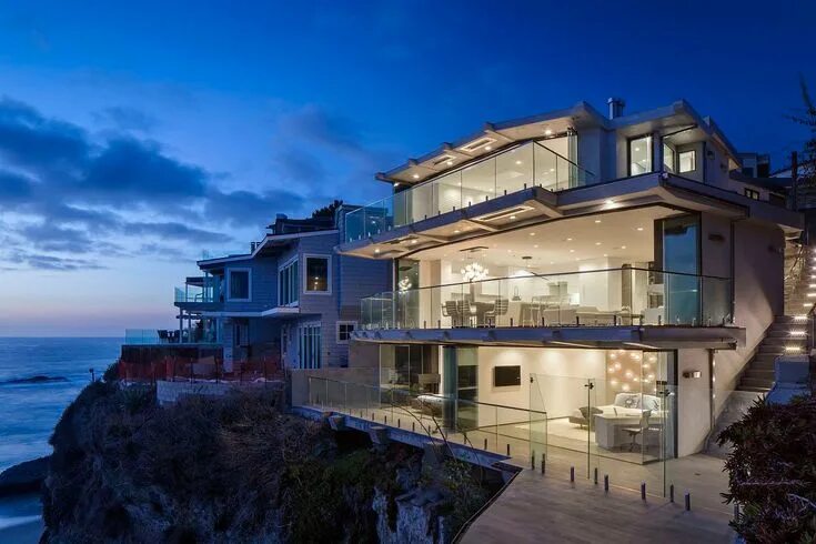 Коттеджи у моря фото Особняк на краю скалы Laguna beach house, Laguna beach, California homes