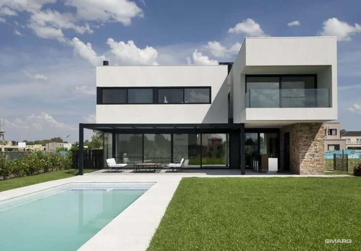 Коттеджи в современном стиле фото Gallery of A House / Estudio GMARQ - 8 Architecture, Architecture house, Bungalo
