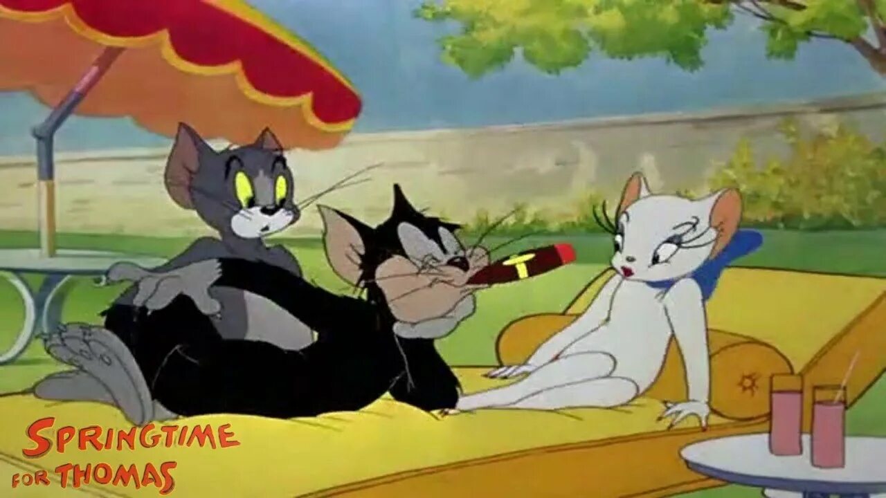 Коты из том и джерри фото Springtime for Thomas 1946 Tom and Jerry Cartoon Short Film Review - YouTube