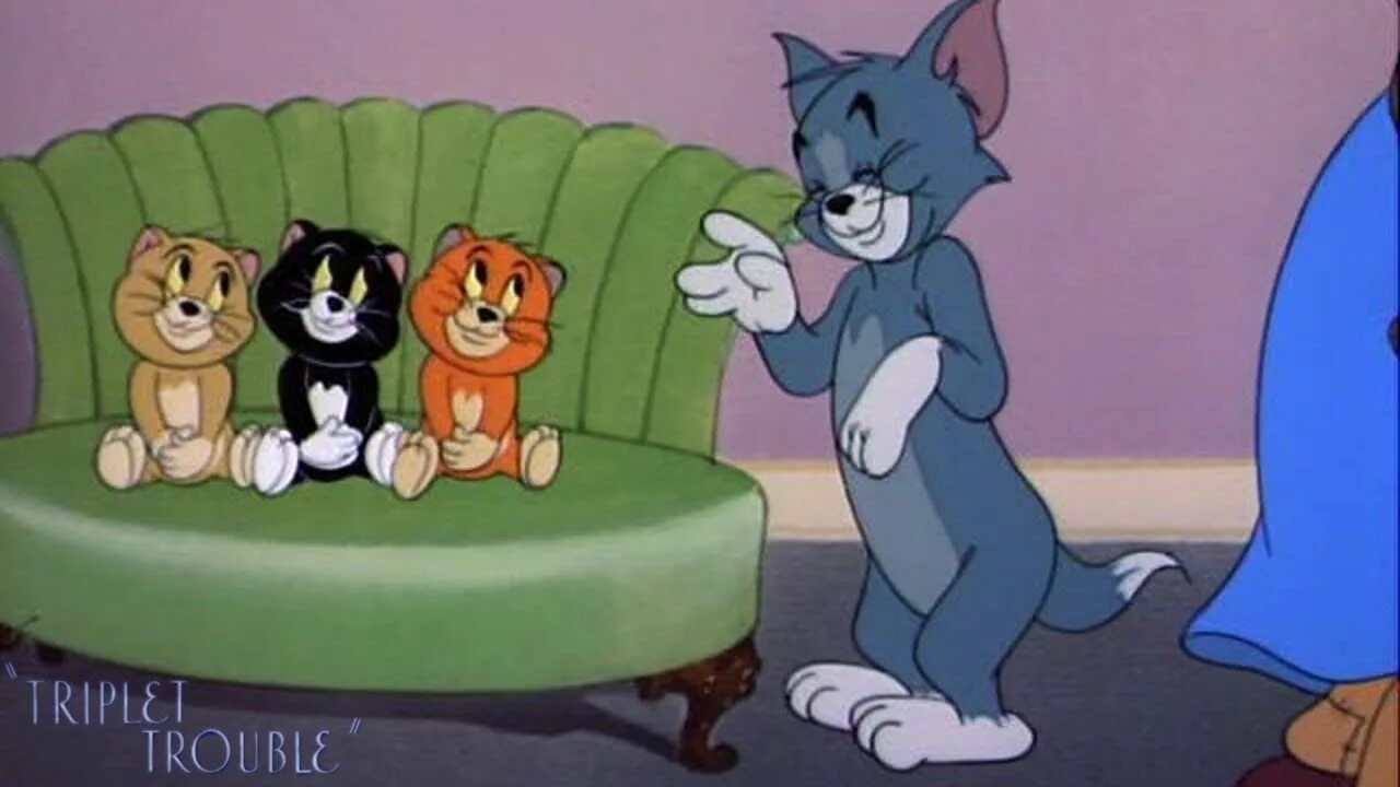 Коты из том и джерри фото Triplet Trouble 1952 Tom and Jerry Cartoon Short Film Review - YouTube