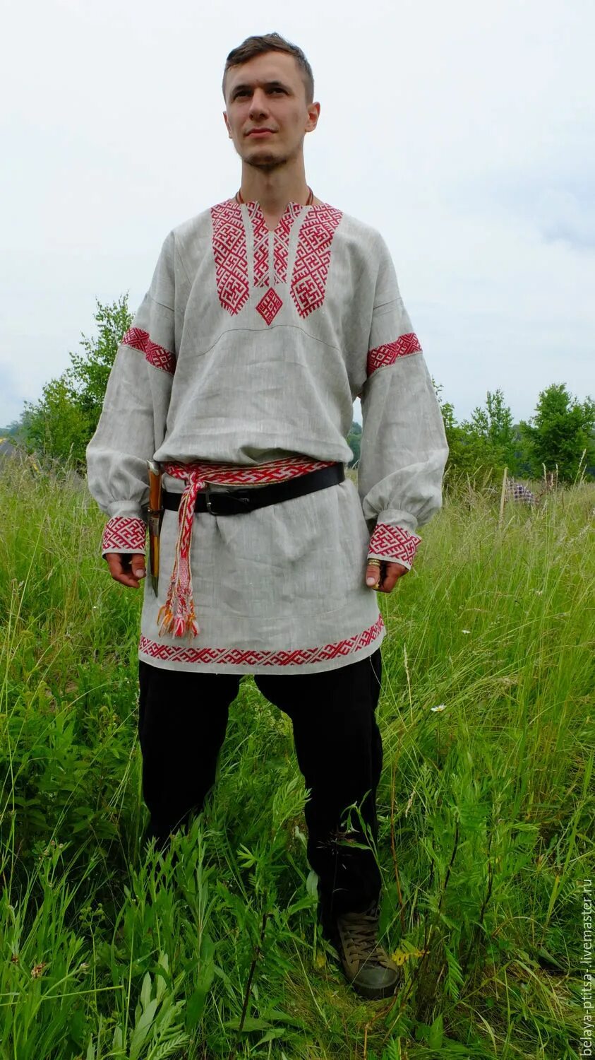 Красивые муж русские рубахи народные фото Рубаха мужская русская с ручной вышивкой в интернет-магазине Ярмарка Мастеров по
