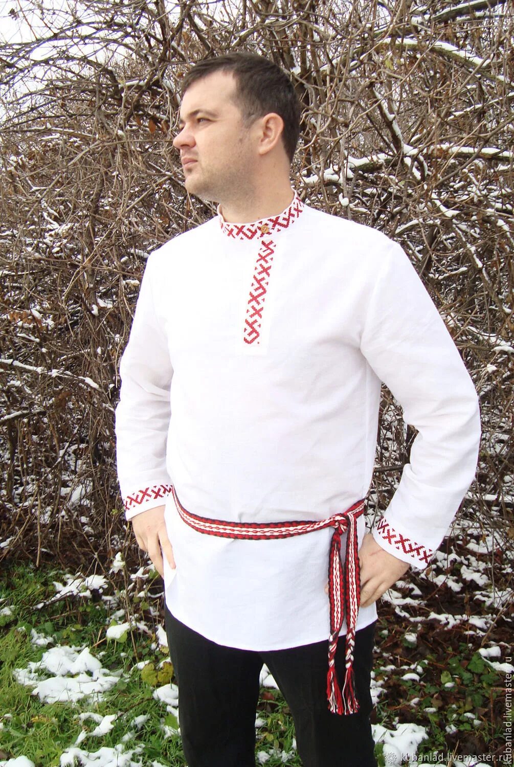 Красивые муж русские рубахи народные фото Русская рубашка косоворотка "Лютич" в интернет-магазине Ярмарка Мастеров по цене