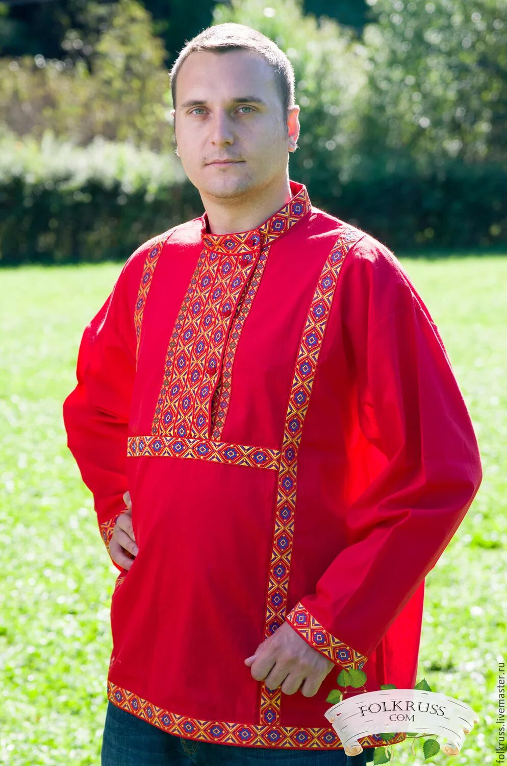 Красивые муж русские рубахи народные фото Рубашка русская народная Косоворотка хлопок мужская в интернет-магазине Ярмарка 