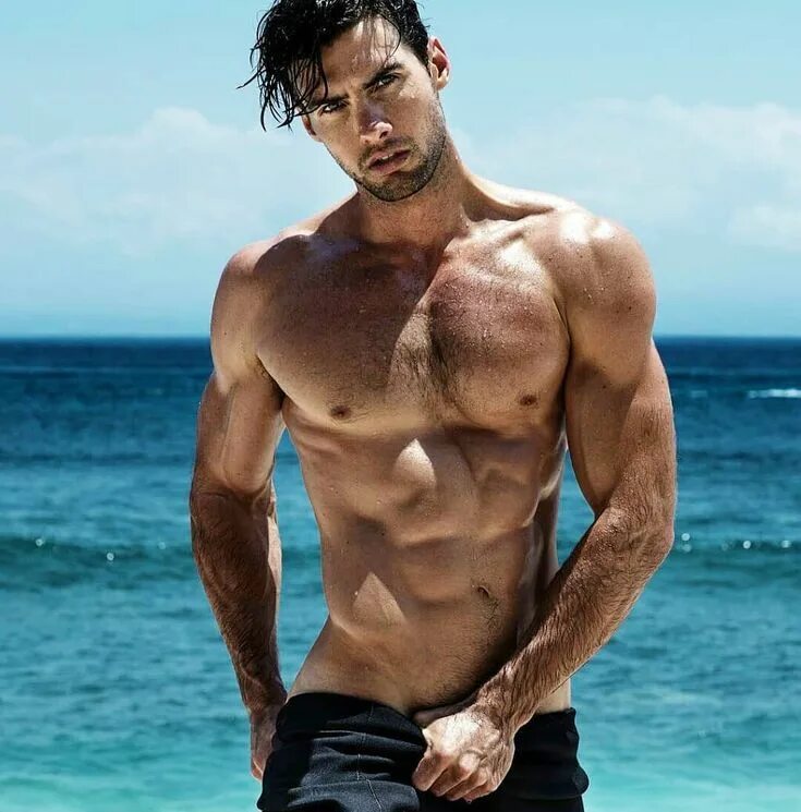 Красивые мужчины на пляже фото Floor Ab Routine Six Pack in 30 Days Just beautiful men, Mitchell wick, Beautifu