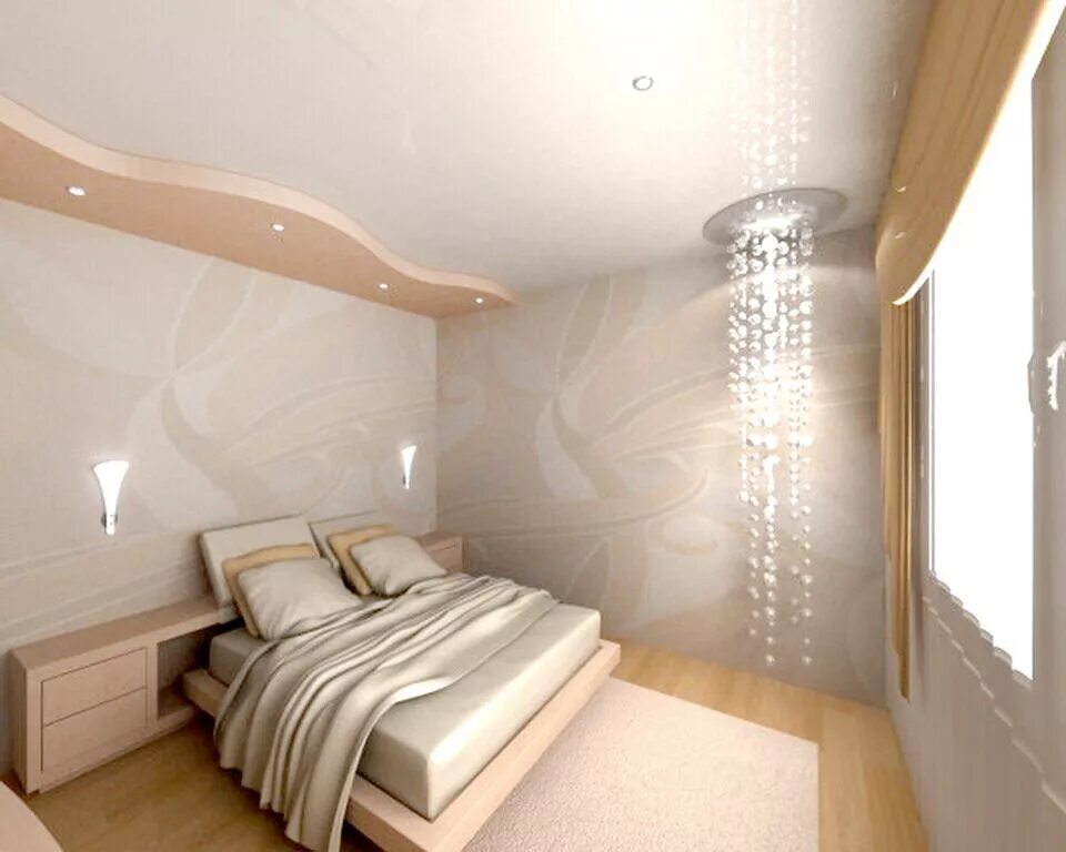 Красивые натяжные потолки фото спальня Np Kavkaz, ceiling systems, Krasnodar, mikrorayon Tabachnaya Fabrika, 1-y proyez