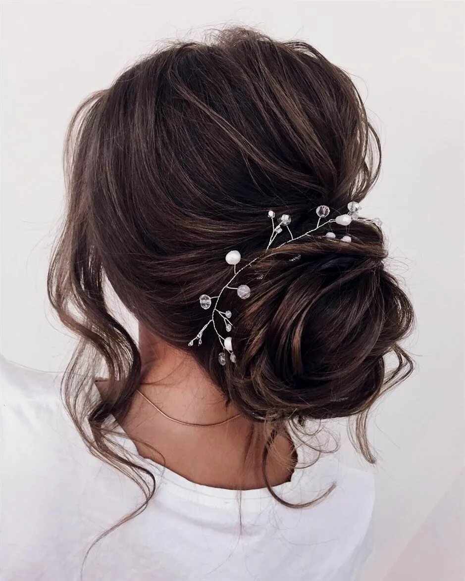 Красивые низкие прически Wedding updo hairstyles from xenia_stylist #weddings #weddingideas #weddinghairs