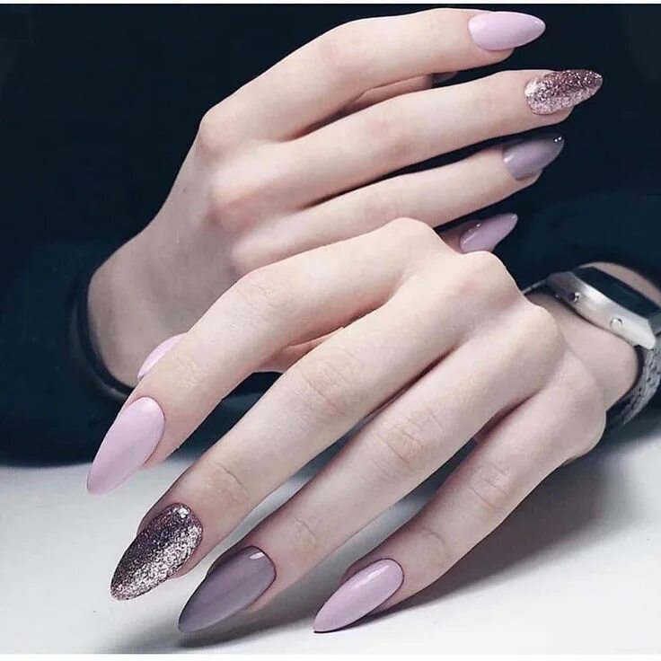 Красивые ногти дизайн миндальные 20 Chic Everyday Pastel Nails Oval nails designs, Spring acrylic nails, Acrylic 