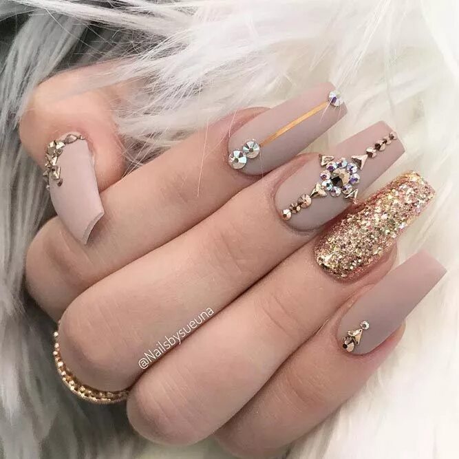 Красивые ногти дизайн самые модные Fantastic Matte Acrylic Nails To Give A Thought To Classy nail art ideas, Bling 