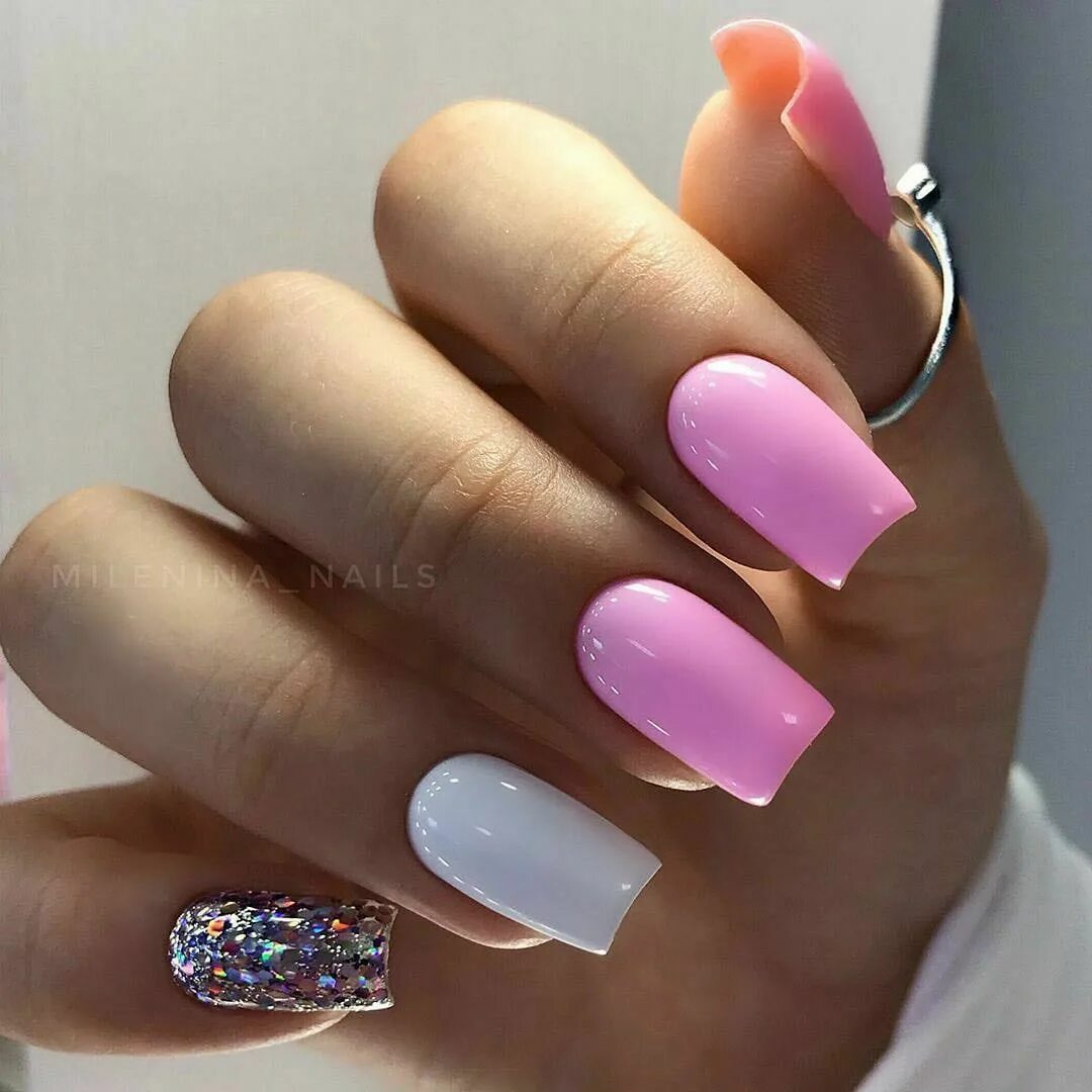 Красивые ногти фото 2024 на квадратный #ногти #маникюр #красивыйманикюр #nails #manicure #дизайнногтей #лак #шеллак #ге