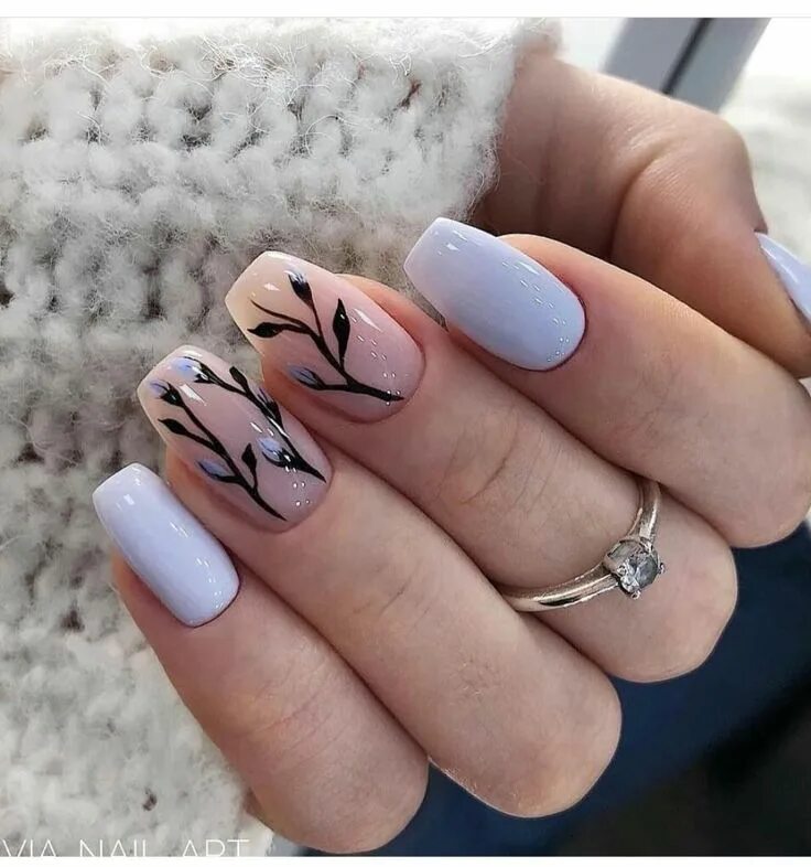 Красивые ногти маникюр на весну Нежный светлый маникюр Nails, Nail designs, Flower nails