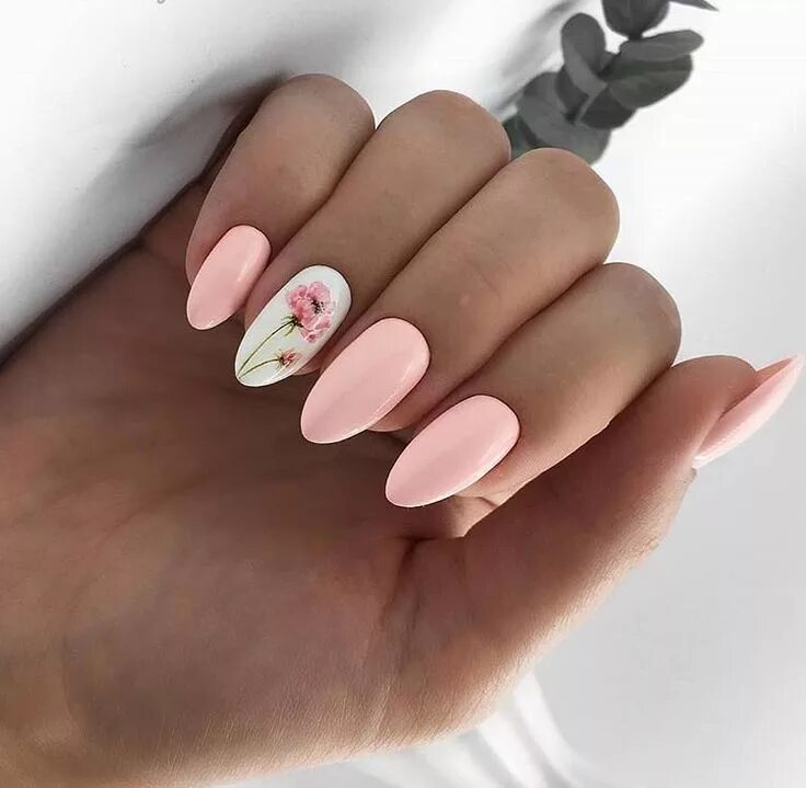 Красивые ногти маникюр нежные тона модные Pin by BEMBIMODEL on nail design Gel nails, Nails, Flower nails