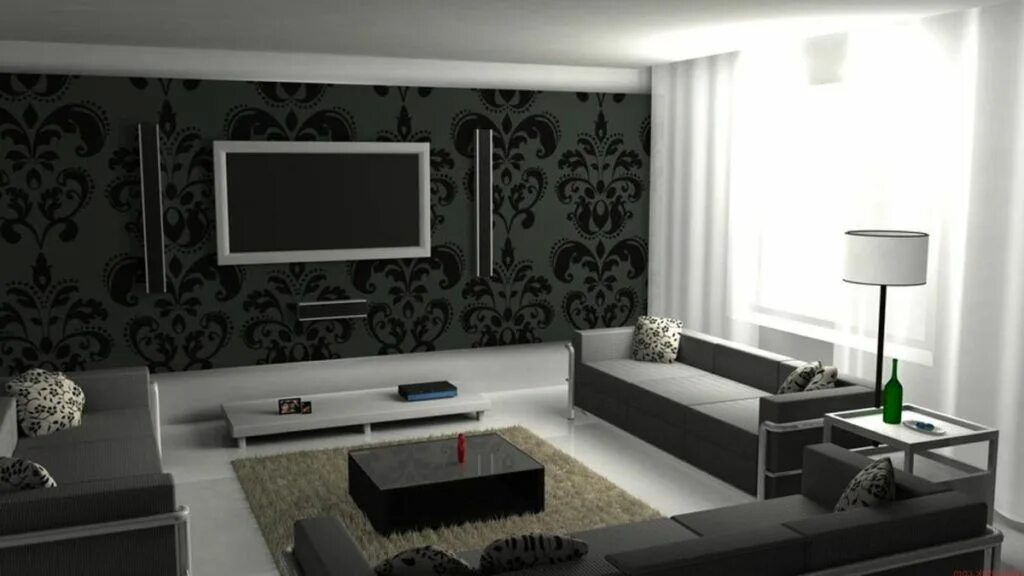Красивые обои в гостиную фото дизайн 12 Backdrops to Make Your TV Accent Wall More Interesting in 2024 Wall decor liv